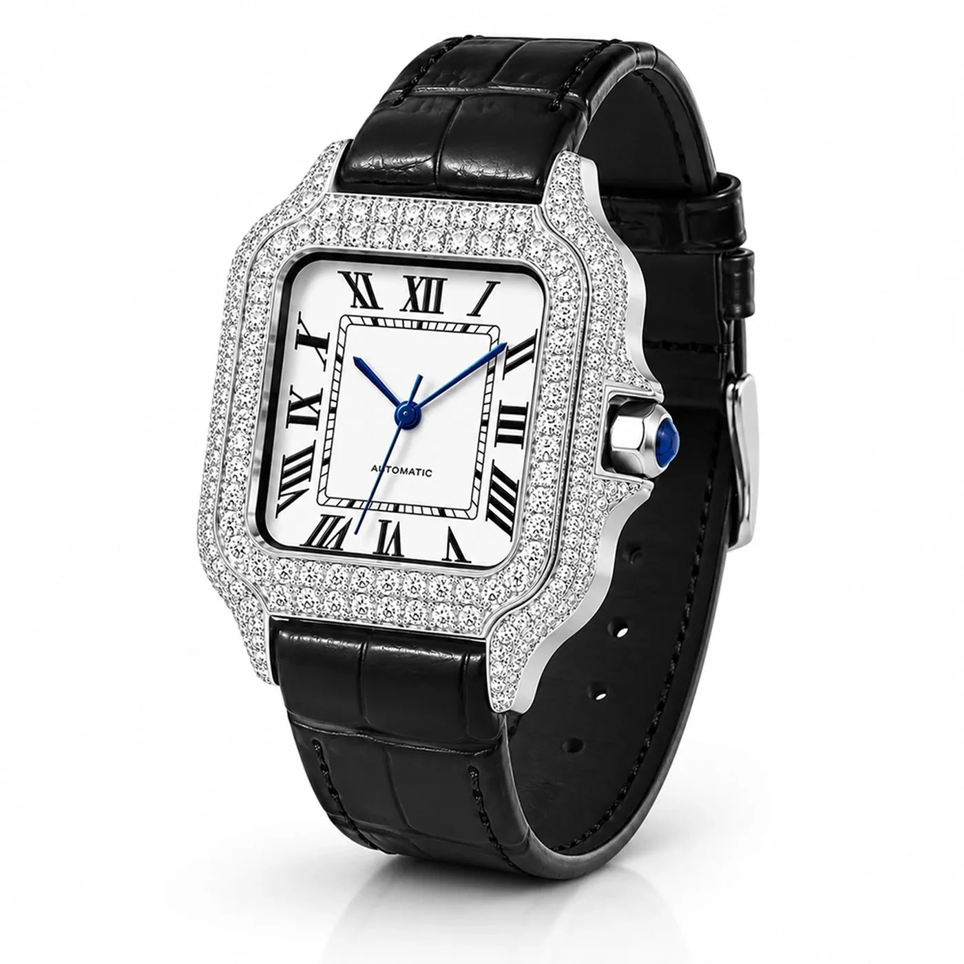 Pearl dial watch photographed in daylight rather than showcase lighting